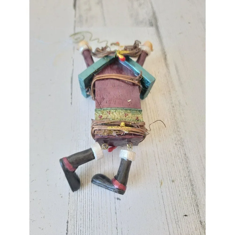 Rustic Santa Claus birdhouse ornament‎ Xmas